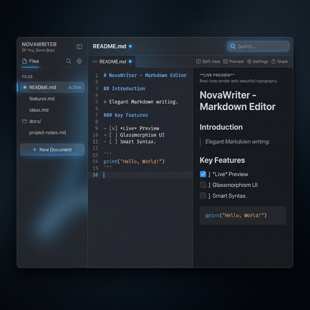 Markdown Editor UI
